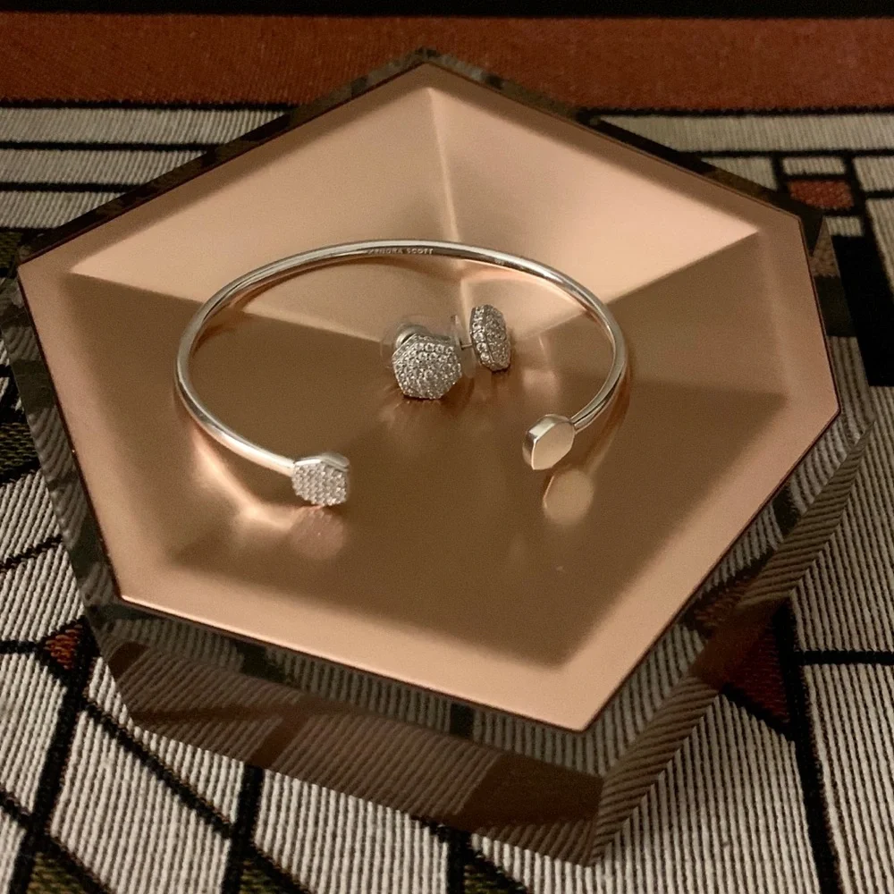 Kendra Scott 14K Rose Gold Plated Faceted RingDish